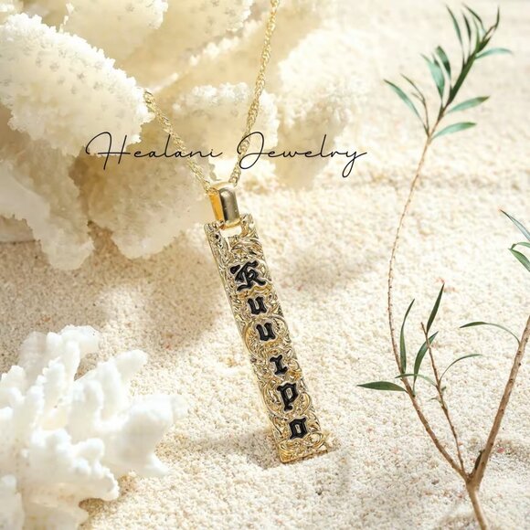 Kuuipo Hawaiian Heirloom Vertical Pendant Necklace - Picture 1 of 3